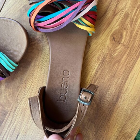 Bueno Cara Colorful/ Multicolor Leather Sandals Sz 39 (8.5 US) NWT - Picture 2 of 10